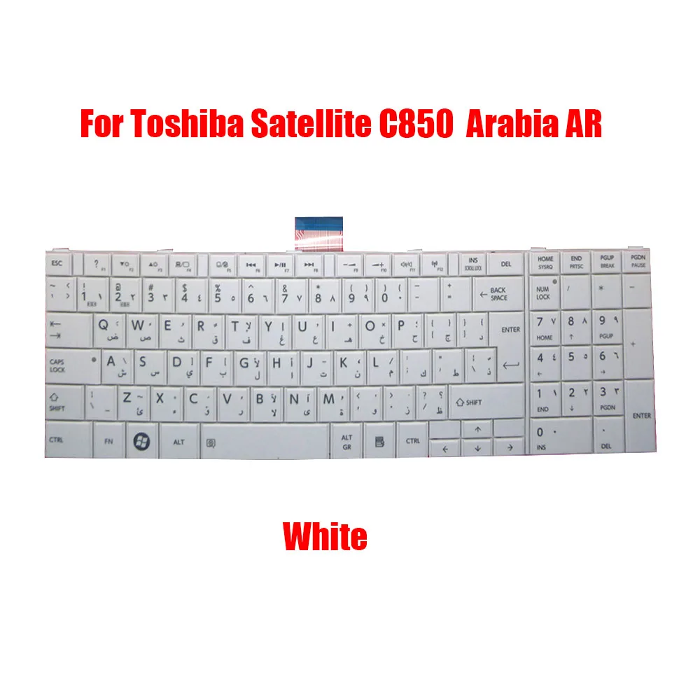 

Arabia AR MP-11B96A0-9301 Laptop Keyboard For Toshiba For Satellite C850 C855D C850D C855 C870 C870D C875 C875D L875D White New