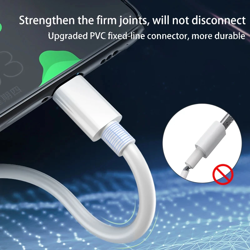 3A Fast Charging Micro USB Cable for Huawei Samsung Xiaomi Redmi Android V8 Charging Port Phone Charger Charging Cord