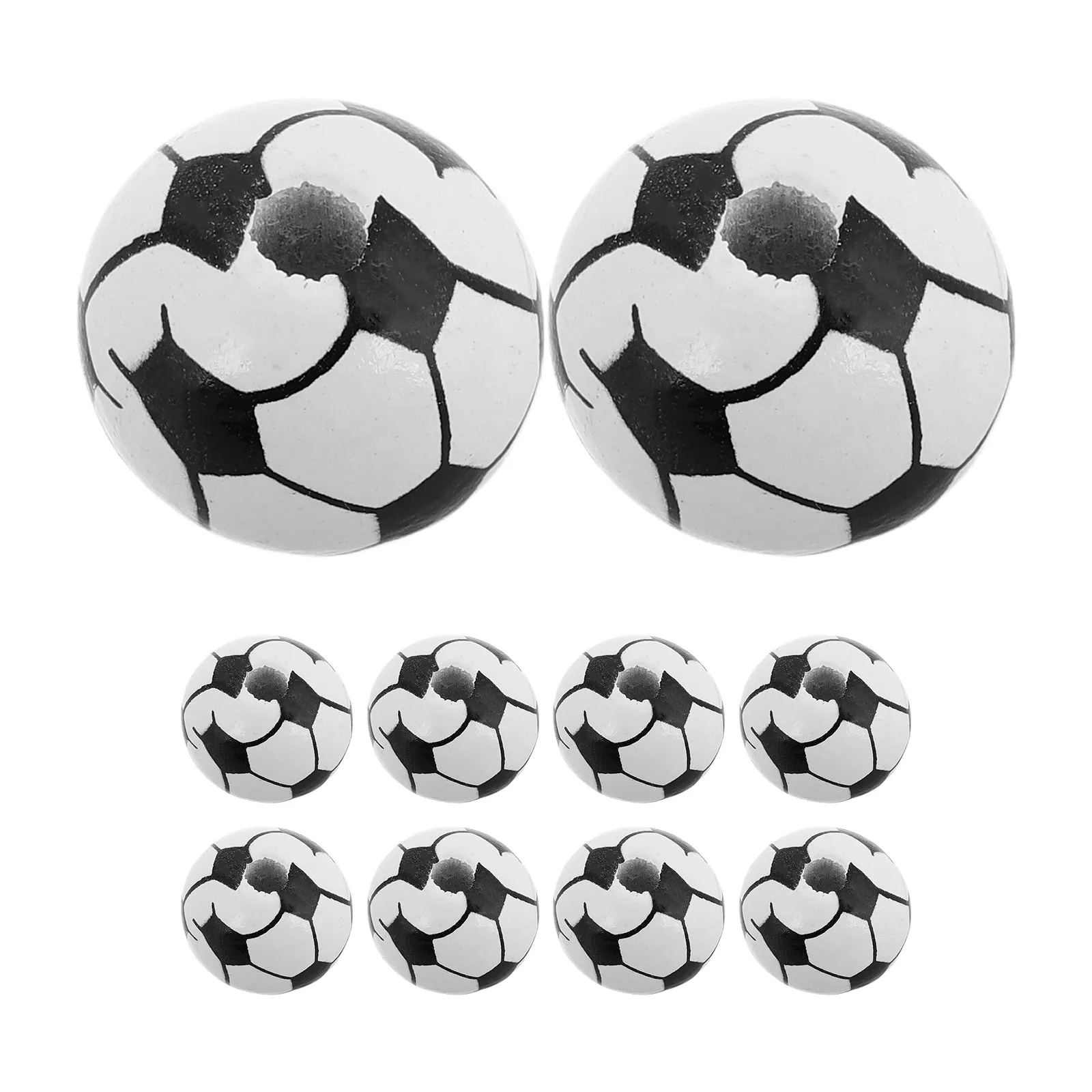 20Pcs Soccer Wooden Beads Football Ball Beads DIY Craft Supplies for Bracelets Necklaces Jewelry Sport Charms Wood Craft Balls