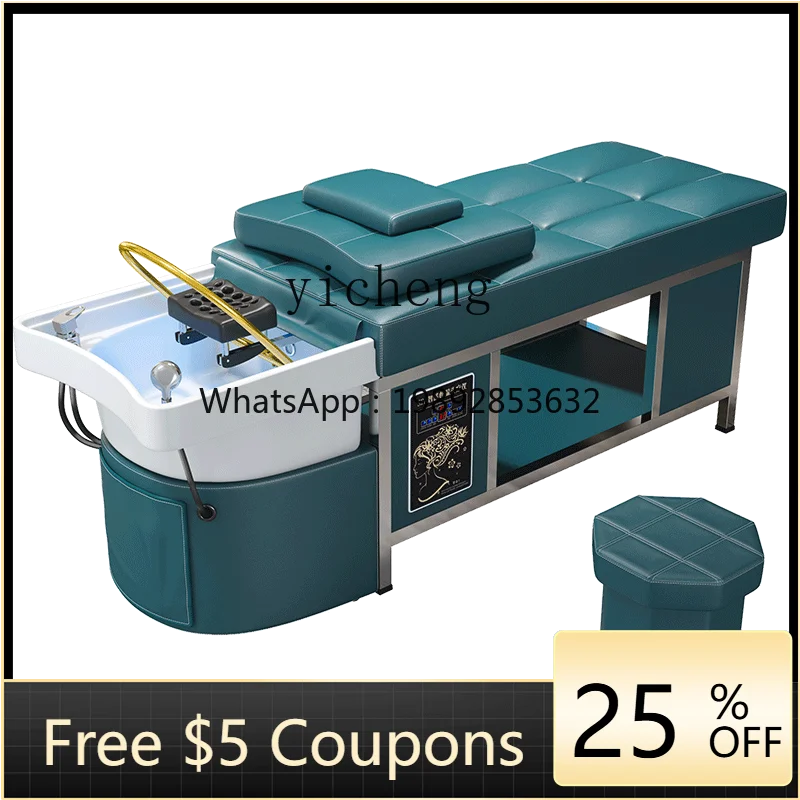U5  barber shop ceramic basin shampoo bed water circulation fumigation massage head treatment bed hair salon beauty salon