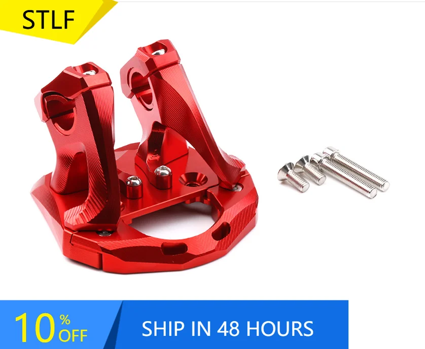 

STLFMotorcycle Handlebar Clamp Mount Base Spare Parts Handlebar Mount Bracket with Spring Easy Installation and Removal