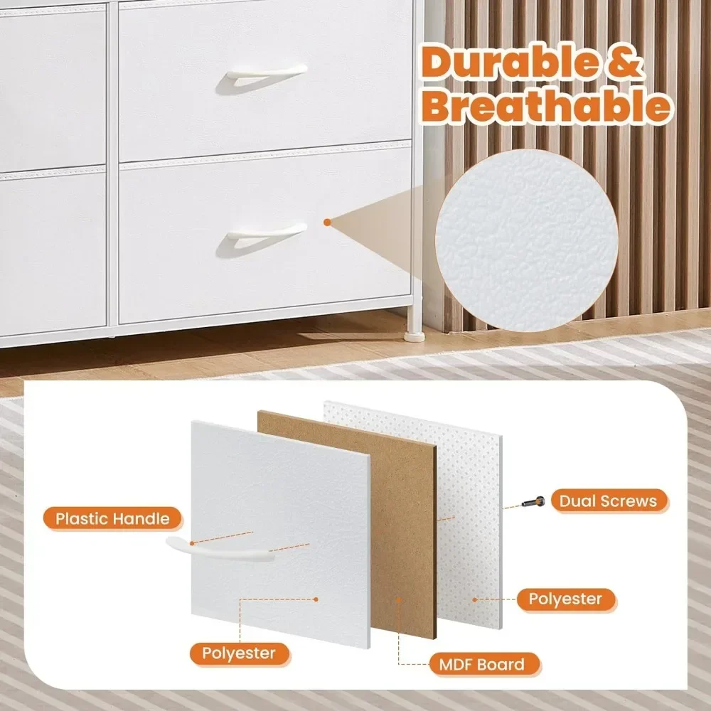 Dresser with 9 Drawers, Storage Unit Organizer Chest for Clothes, Tall Dressers & Chests of Drawers for Bedroom, Hallway image 2