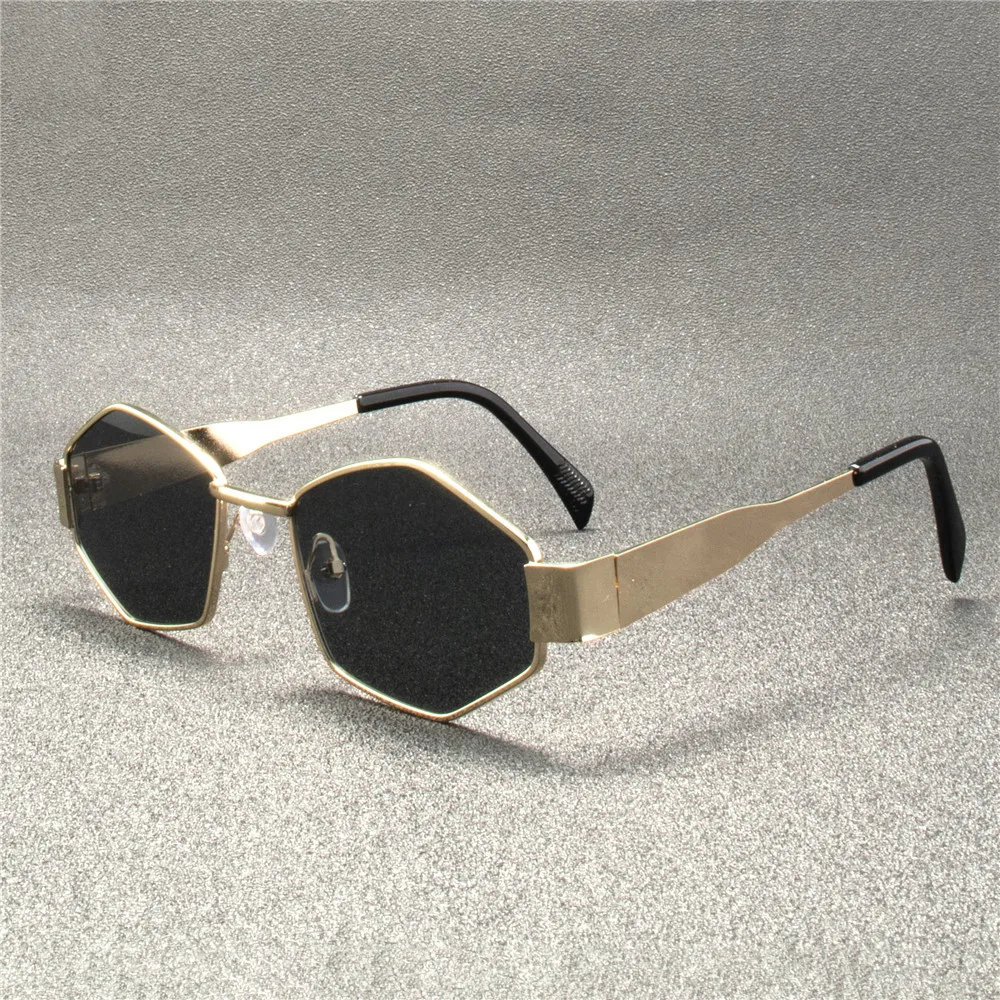 Vintage Punk Stil Sonnenbrille Männer Retro Runde Metall Rahmen Frauen Sonnenbrille Mode Brillen – Detail 2