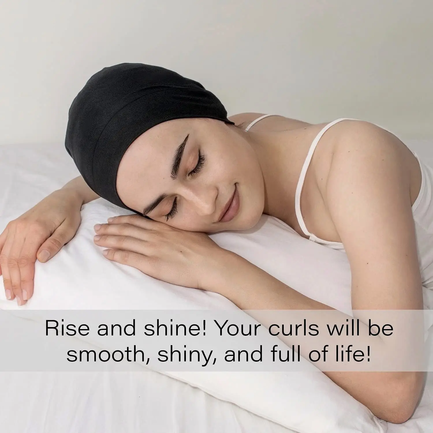 Soft Modal Sleep Beanie with Satin Lining Silky Women\'s Bonnet Sleeping Cap Ladies Curls Hair Wraps Female Turban Hats