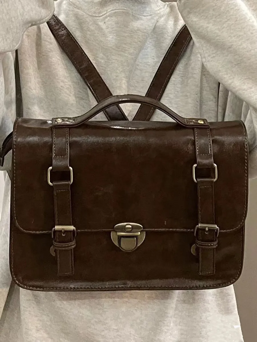 Japan Preppy Style Uniform Shoulder School Bags for Women PU Leather Large Briefcase Tote Handbag For Girls Backpack bagpack