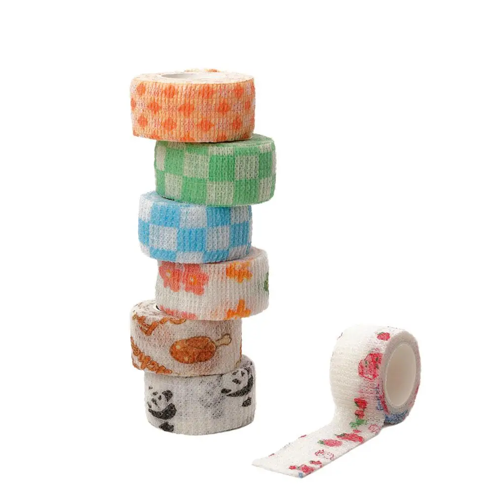 2M/4M Long Assorted Colors Self Adhesive Bandage Wrap Elastic Breathable Cohesive Grip Wrap Tape For Finger Wrist Ankle Sports