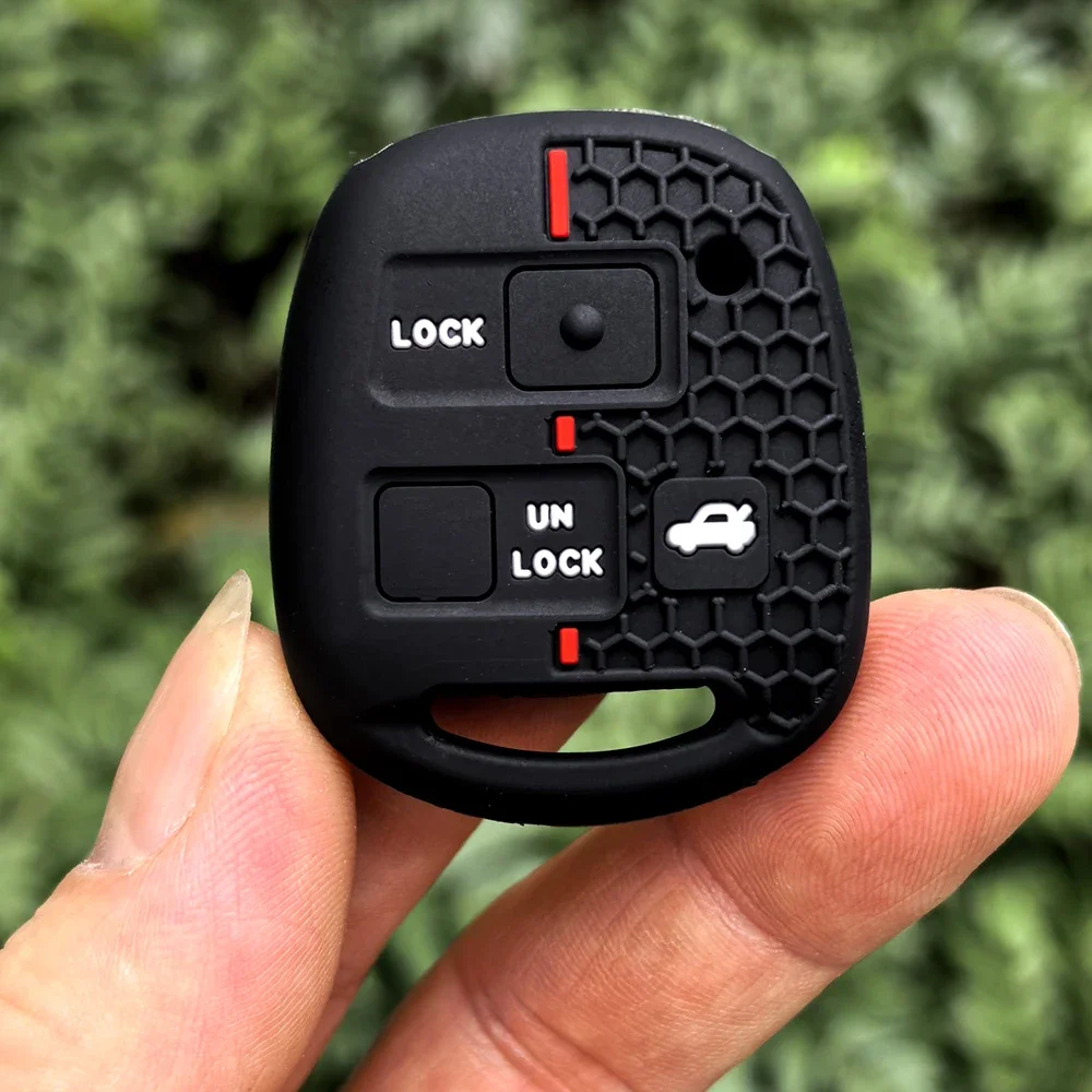 Silicone Car Key Cover Case For Toyota Avensis Camry Corolla For Lexus 3 Buttons Remote Key Jacket Fob Case Car styling No Logo