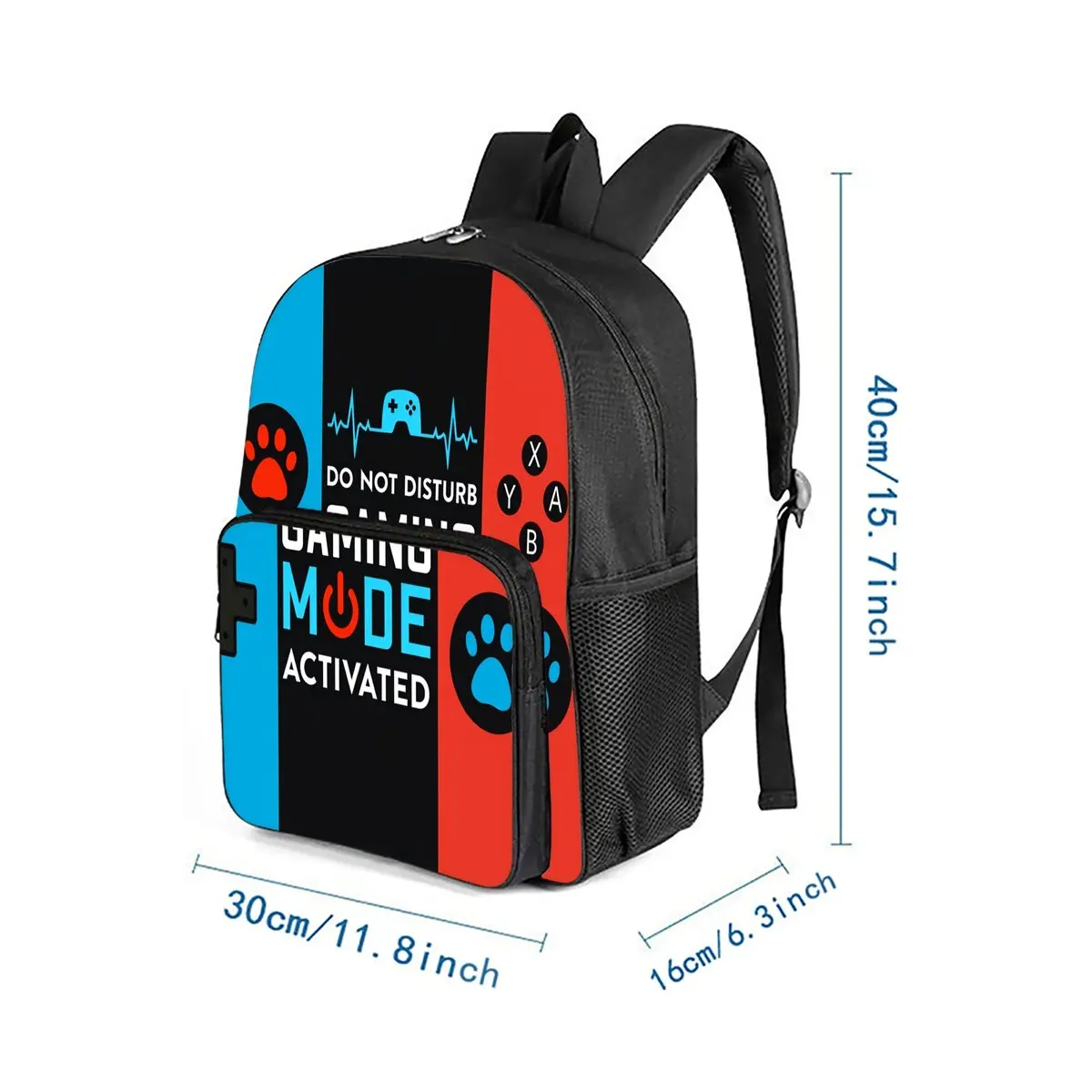 Casual Hot Sales Games Console Square Front Pocket Backpack For Boys/Girls Best Gifts 2D Flat Cartoon SchoolBag For Children