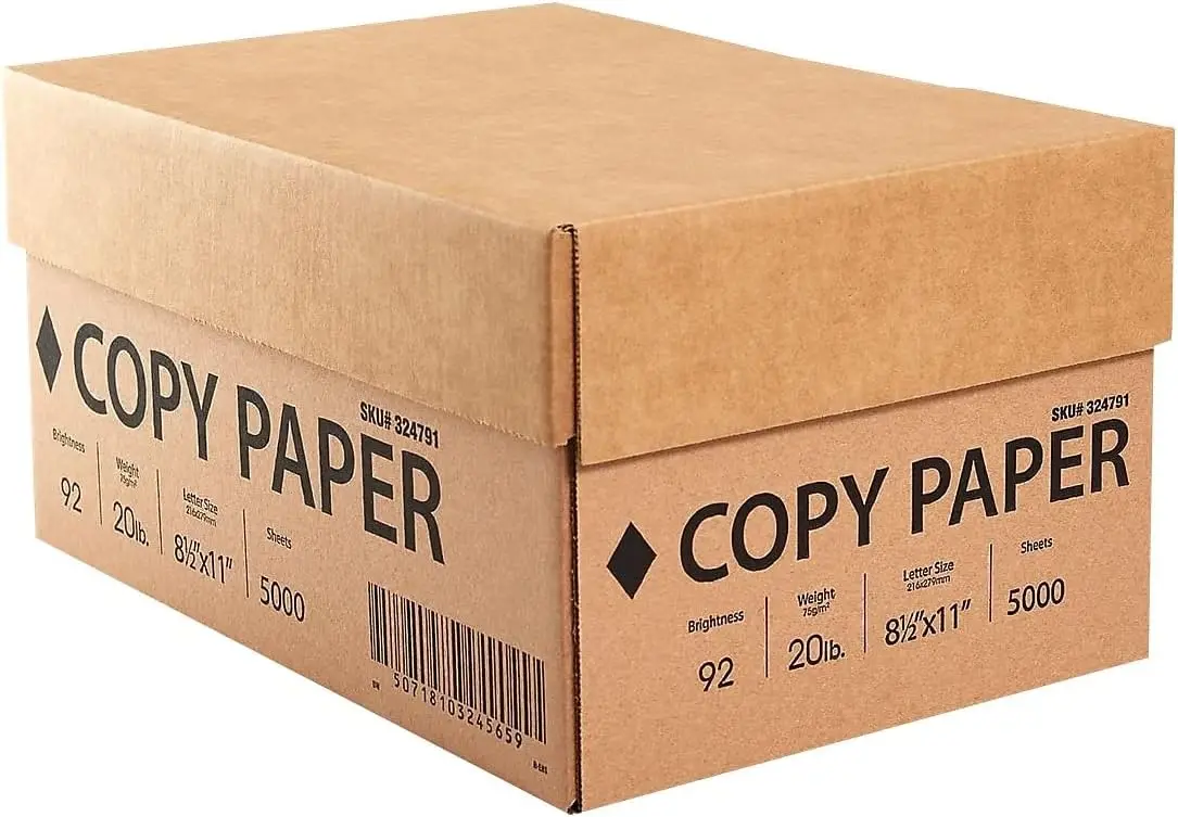 

8.5x11 Printer Paper 20lb 92 Bright White, 10 Ream Carton