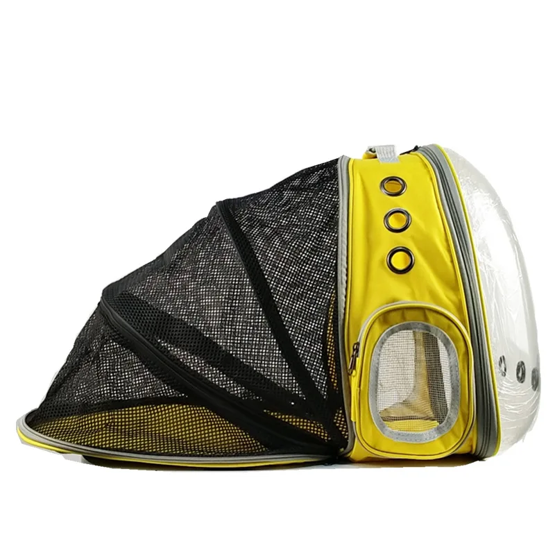 Imagem -06 - Respirável Expansível Pet Mochila Stretchable Cat Bolsa Nave Espacial Panorâmica Resistente à Luz Porosa