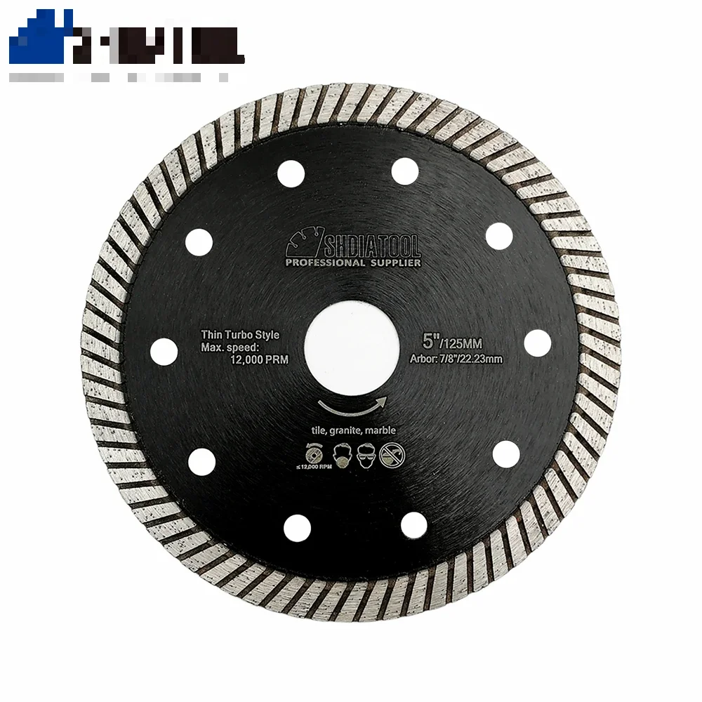 5Pcs Dia125mm Superthin Diamond Turbo Saw Blade Ceramic Tile Marble Granite Cutting Disc 5inch Circular Disc Cuttertool parts