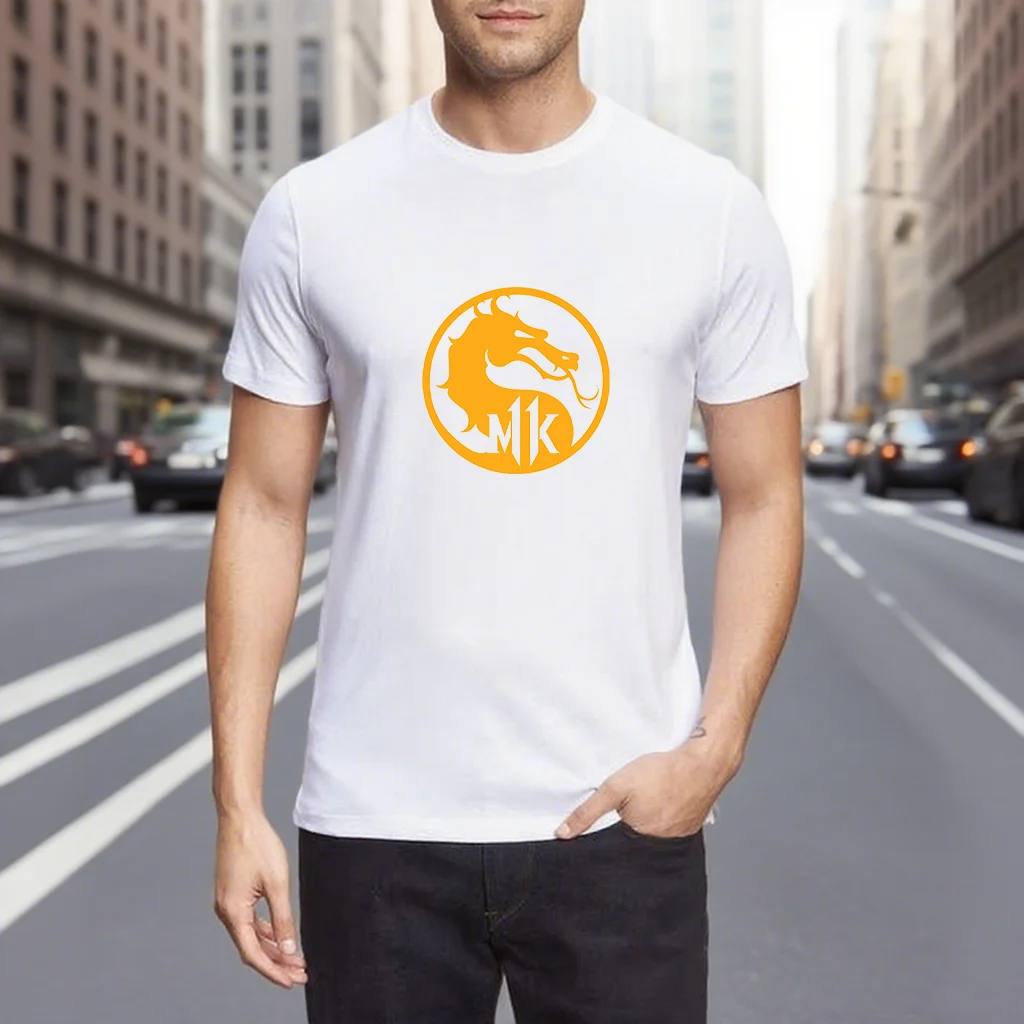 

Man Clothes 100% Cotton Graphic T-Shirts M-Mortal Kombat Print Summer Tops Ropa Hombre Short Sleeve Tees TShirt Y2k Streetwear