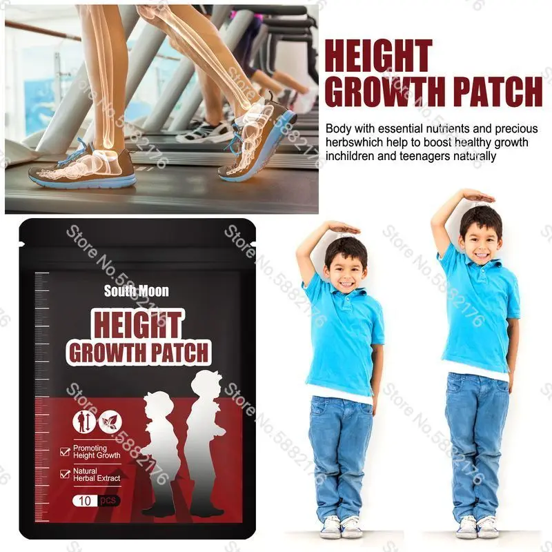 Height Growth Grow Taller Foot Patch Hormone Enhancer Plaster In Foot Bone Strength Maximizer Supplements for Adults and Teen