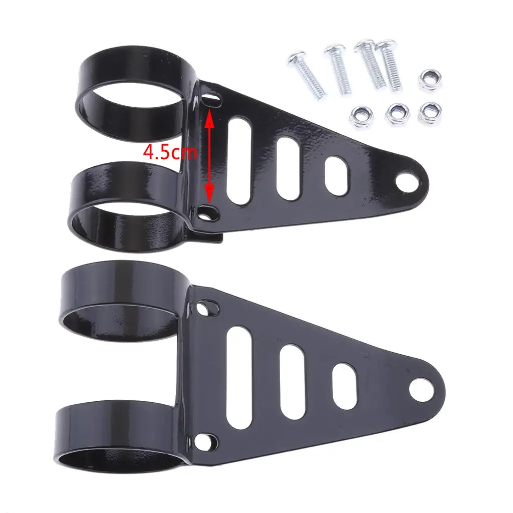 Motorcycle Headlamp Bracket Metal Fork Mount Headlight Holder Plate Easy Install for Custom Bike Headlight Upgrade