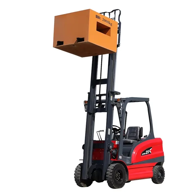 China Small Electric Forklift 2.5 Tons 3 Tons with Side Shift Cab 3 Wheel 4 Wheel Electric Forklift Easy Operation