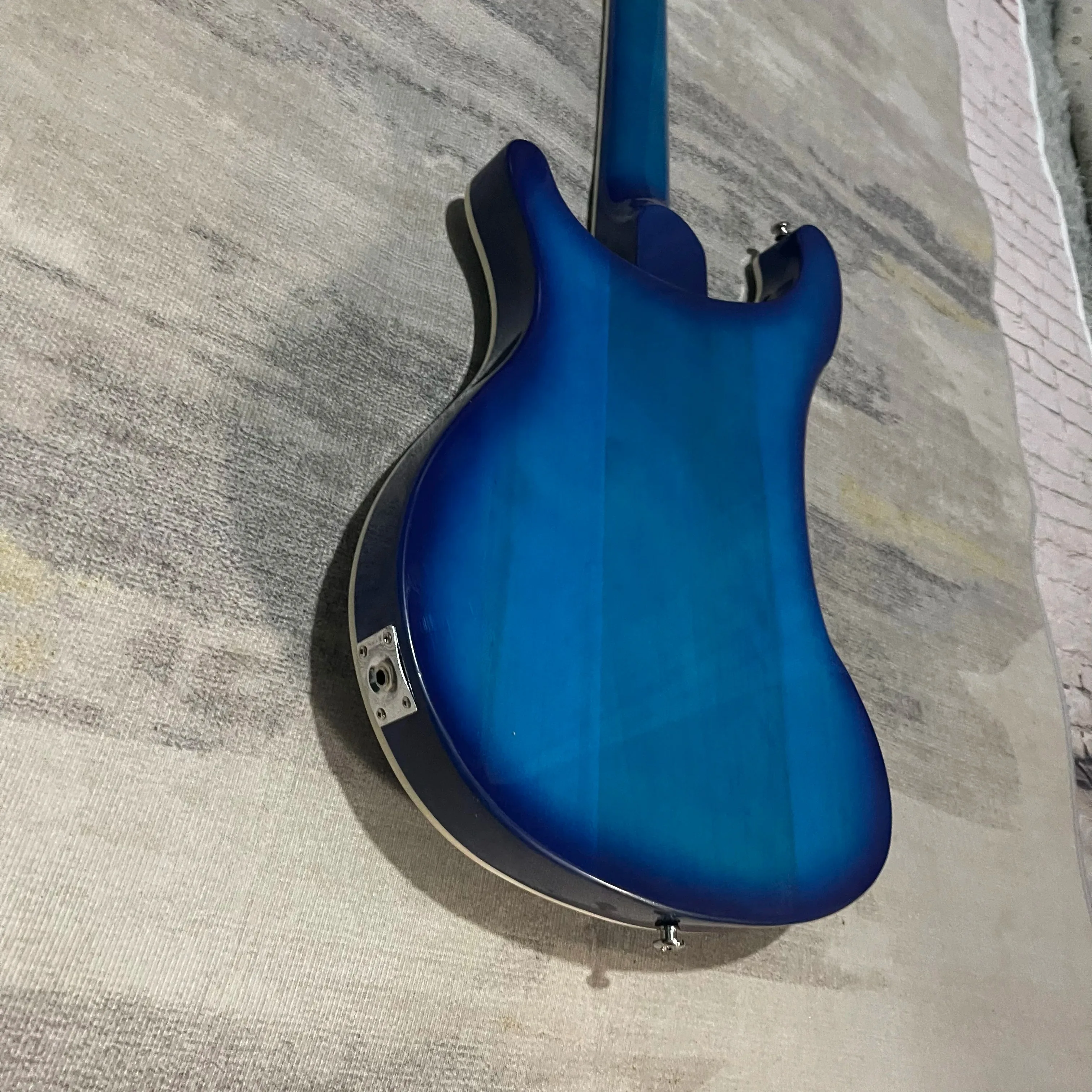 Ricken 4003 Backer Electric Guitar Bass Guitar Transparent Blue Color Basswood Body Rosewood Fretboard 4Strings