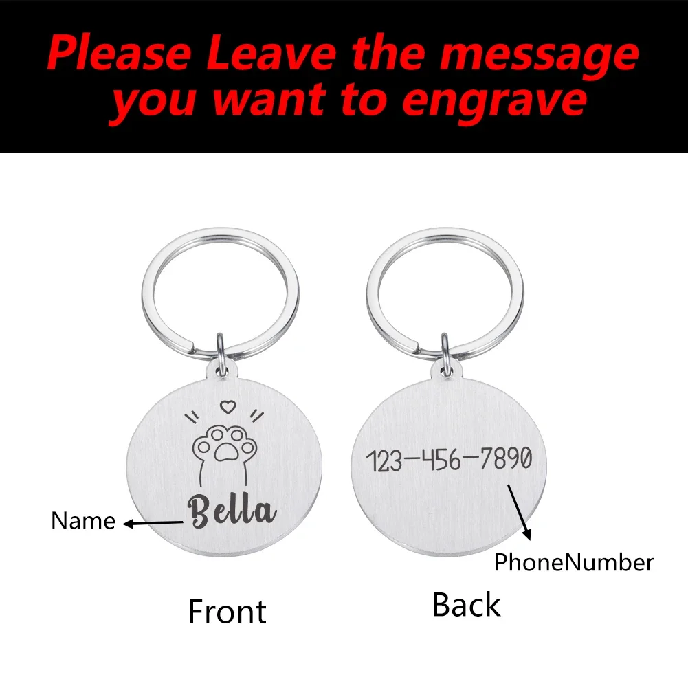 Personalized Pet Dog Name Tags Customized Puppy ID Tag Collar For Dogs Engraving Nameplate Anti-lost Accessories Dropshipping