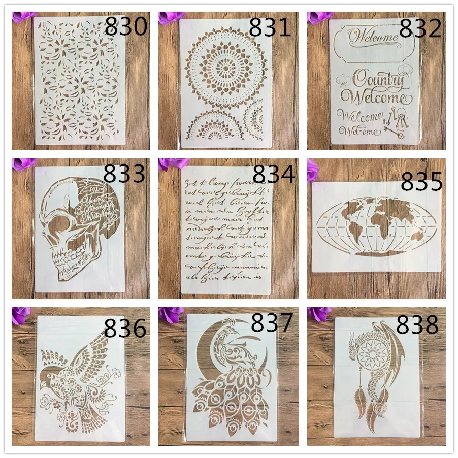 

A4 29 * 21cm animal DIY Stencils Wall Painting Scrapbook Coloring Embossing Album Decorative Paper Card Template,wall stencil