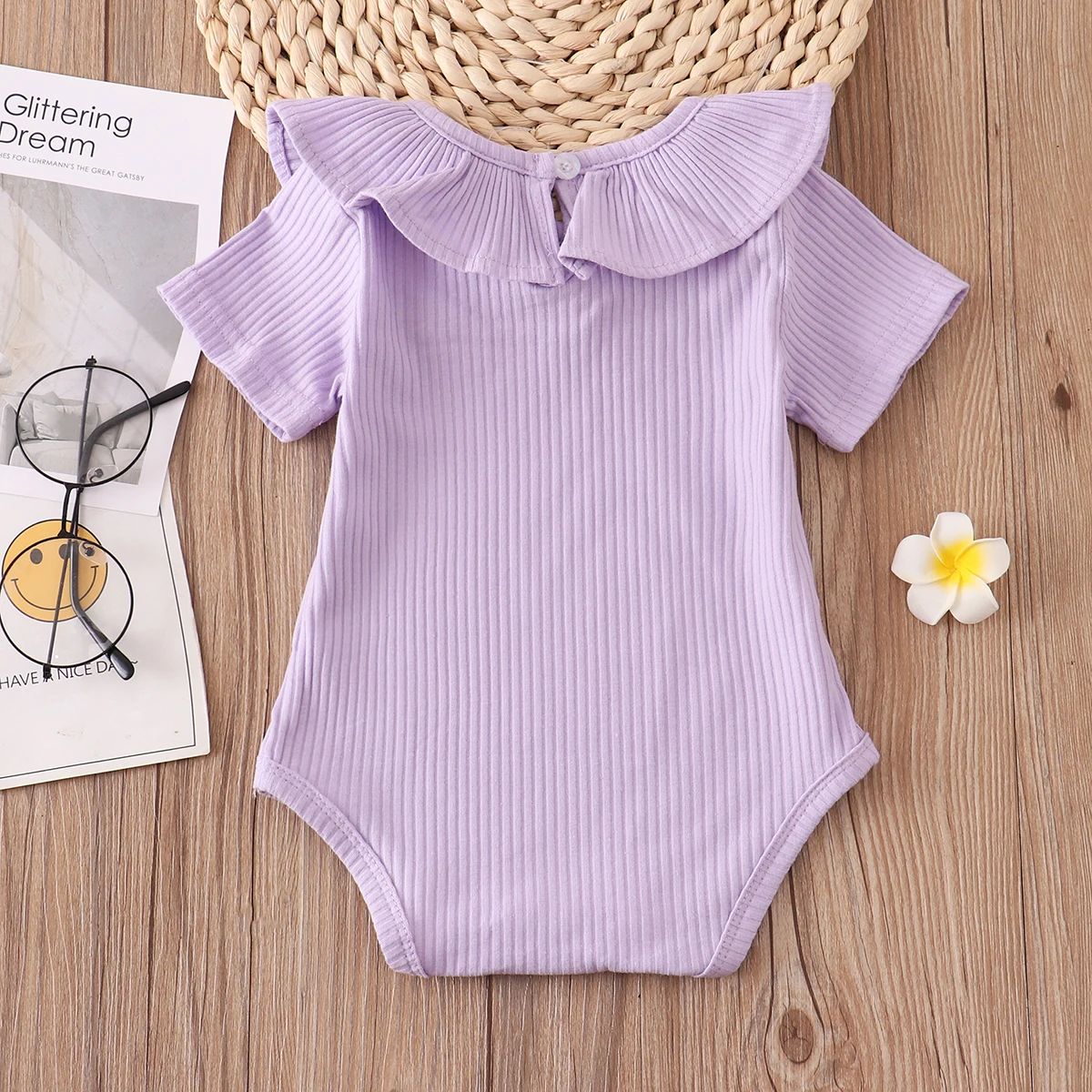 Newborn Baby Girl Romper Bebe Body Suit 0-2Y 2023 Spring Fall Candy Ruffles Infant Clothes Outfits