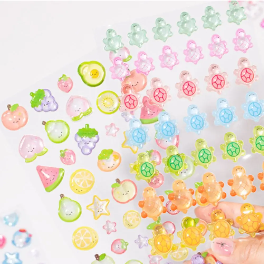 かわいい粒子3Dエンボスデカール動物シリーズDIY 3Dレリーフステッカー多目的スイートキャンディペーパーキャンディステッカー