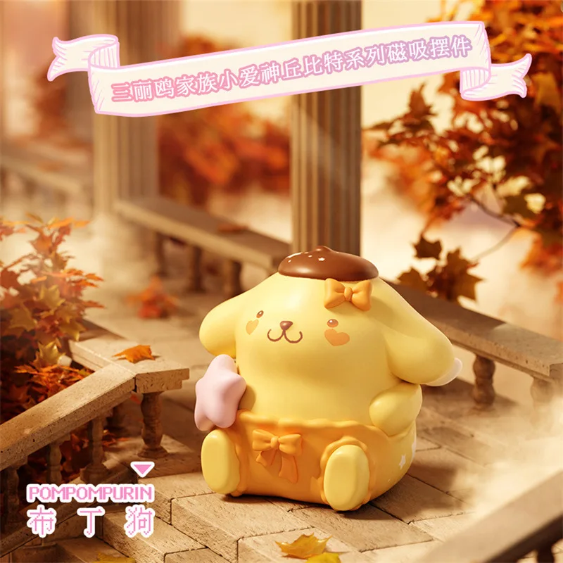 Sanrio Cupid Series Cartoon Magnetic Ornament Kawaii Hello Kitty Melody Pochacco Desk Decoration Children's Holiday Gift