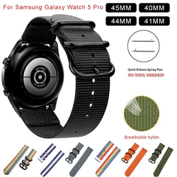 20mm 22mm Woven Breathable Nylon Strap For Samsung Galaxy watch 5/pro/4/Classic Strap for Amazfit 18mm 24mm FabricWatch Band