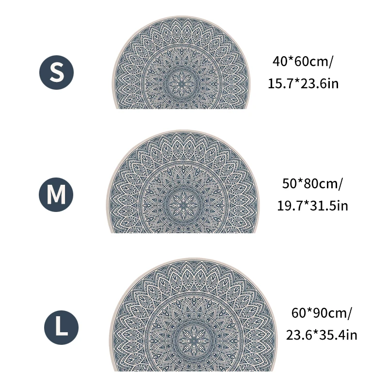 بساط باب دائري نصف دائري ، سجادة عتيقة لغرفة المعيشة ، ممسحة مدخل لفائف ، غرفة نوم ، حصير قدم مطبخ ، حصيرة مدخل تابي