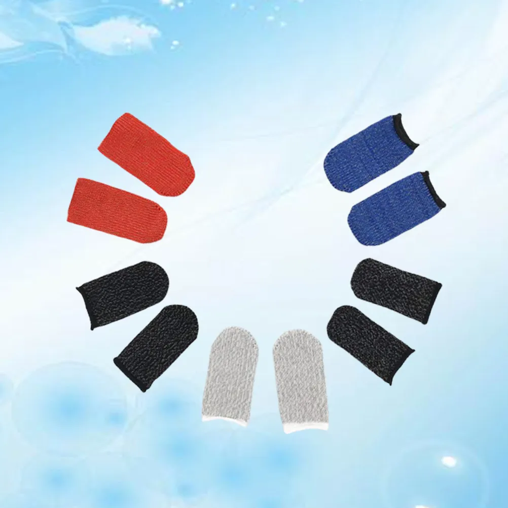 

10Pcs Game Finger Sleeves Ultra-Thin Anti-Slip Sweatproof Screen Touch Thumb Covers Phone Game Playing Accessory Finger