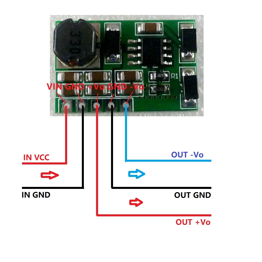 5 PCS +- 5V 6V 9V 12V 15V 24V Positive & Negative Dual Output power supply DC DC Step-up Boost Converter module