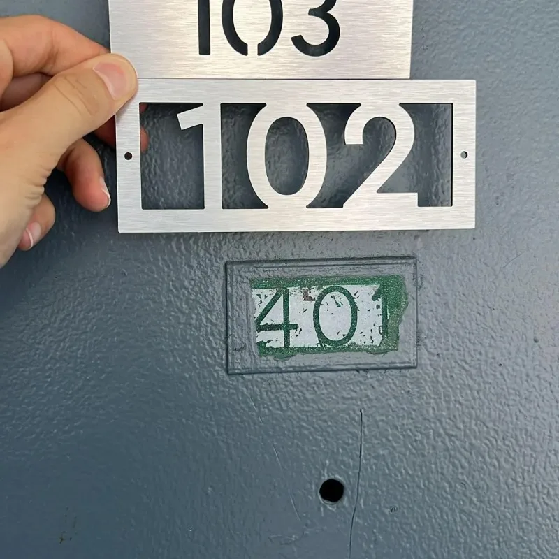 Custom Luxury Metal House Number 3D Stereo Room Door Sign Personalized Address Plate Multiple Size Home Hotel Wall Identificatio