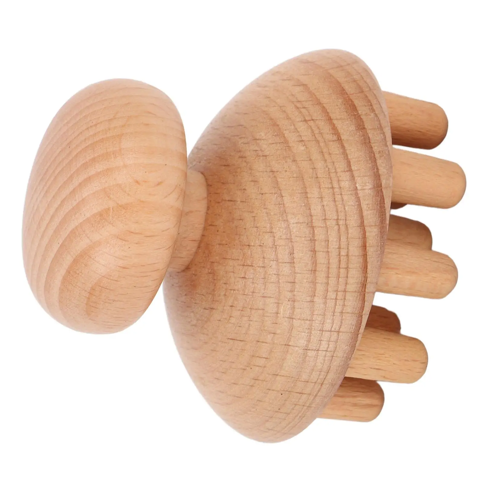 تصميم أداة تدليك فروة الرأس الخشبية لتخفيف التوتر واسترخاء العضلات وتحسين عملية التمثيل الغذائي لمدلك الرقبة