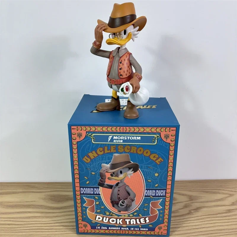 15cm Disney Explorer Scrooge Mcduck & Cowboy Mcduck Anime Figure Handmade Desktop Decoration Peripheral Model Toy Children Gift