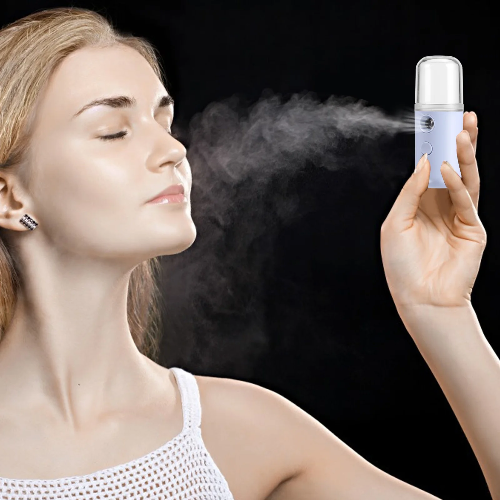 2pcs Usb Charging Facial Mister Nano Face Humidifier Portable Mist Sprayer For Skin Hydration Face Steaming Machine Mini