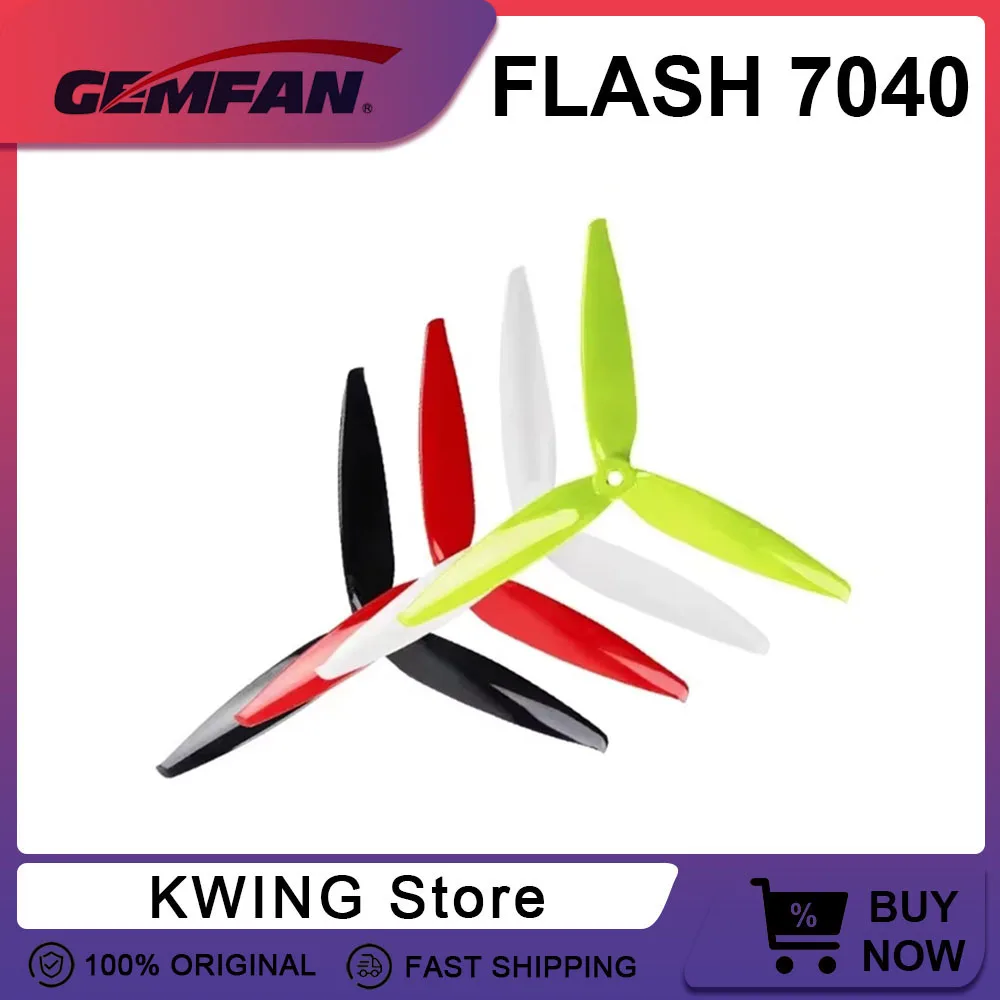 

4Pairs / 6Pairs Gemfan Flash 7040 Props 7X4X3 3-Blade 7inch Propeller For 2812 2807 Brushless Motor Long Range Drone Prop Part