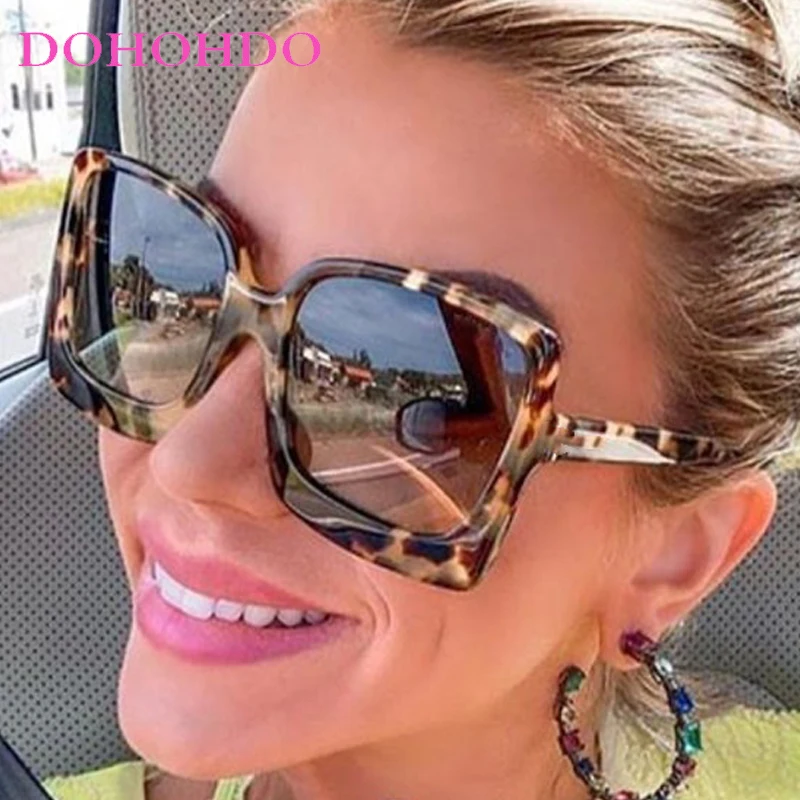 

Luxury Brand Designer Oversize Square Butterfly Frame Sunglasses Women Vintage Trendy Travel Driving Shades Sunglass Men UV400