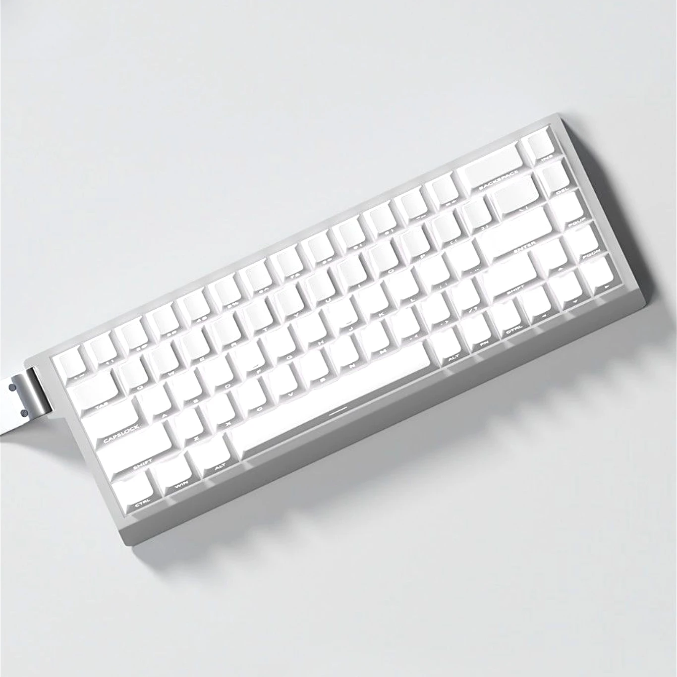 

Snow White OEM Keycap PBT Side Engraved Translucent Keyboard Keychain with 131 Keys Compatible with Wooting Mechanical Keyboard