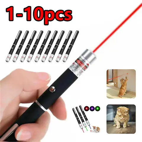 Multipurpose Laser Pointer Pen Red Dot Presentation Tool & Cat Chase Toy Pocket-Sized with Lanyard for Teachers/Sales/Pet Owners