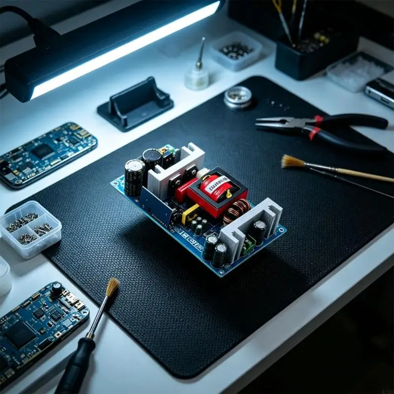 Open-Frame Switching Power Supply Module, 500W Power with 36V 14A Output, Visible Heat Sinks, Screw Wiring Ports and Corner K1KF
