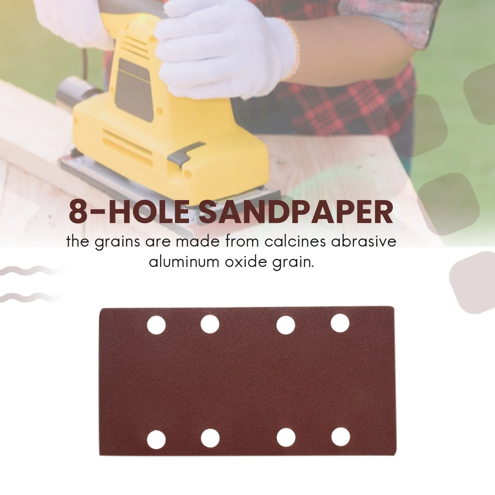 BMBY-25 Pcs Sanding Pads,Sanding Paper Hook And Loop Sand Sheet 93X185mm Punched 8 Holes Grits 40/60/80/120 Fit Sheet Orbital Sa
