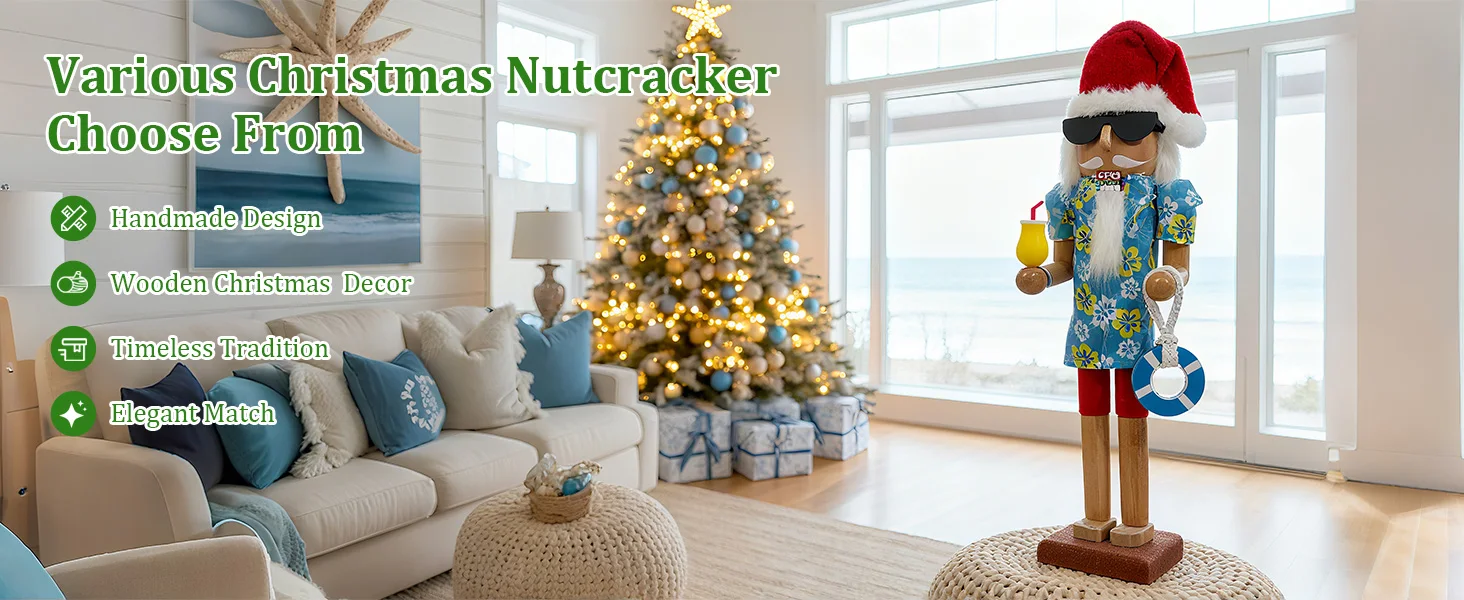 Weihnachts-Nussknacker-Figur, das perfekte Geschenk für jeden Anlass, handgefertigte Holzdekoration zur Verbesserung Ihrer Feiertagsatmosphäre