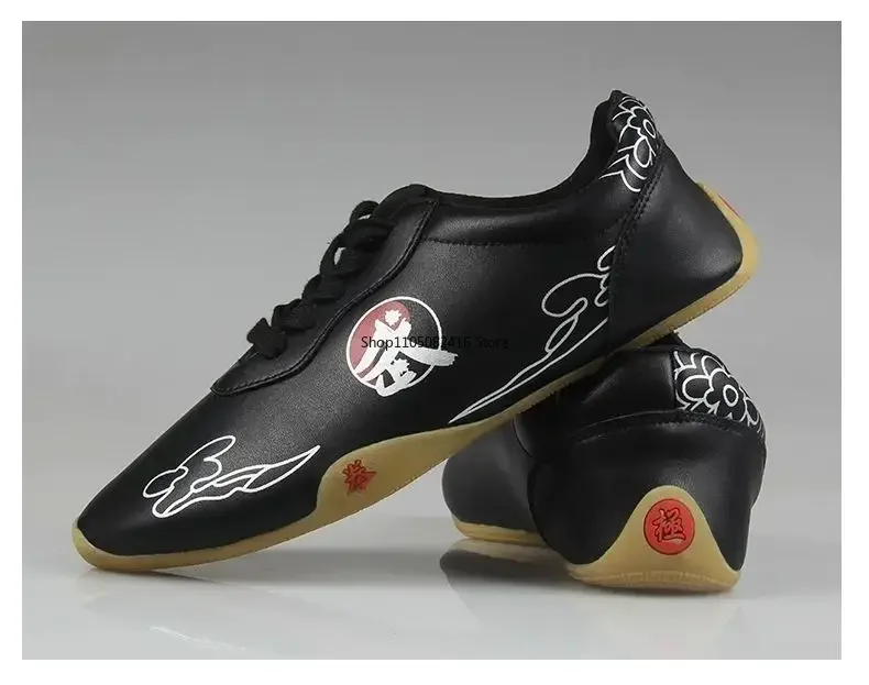Tai Chi Shoe Soft Leather Sole Men Women Martial Arts Training Shoes Lightweight Sports Performance Shoes