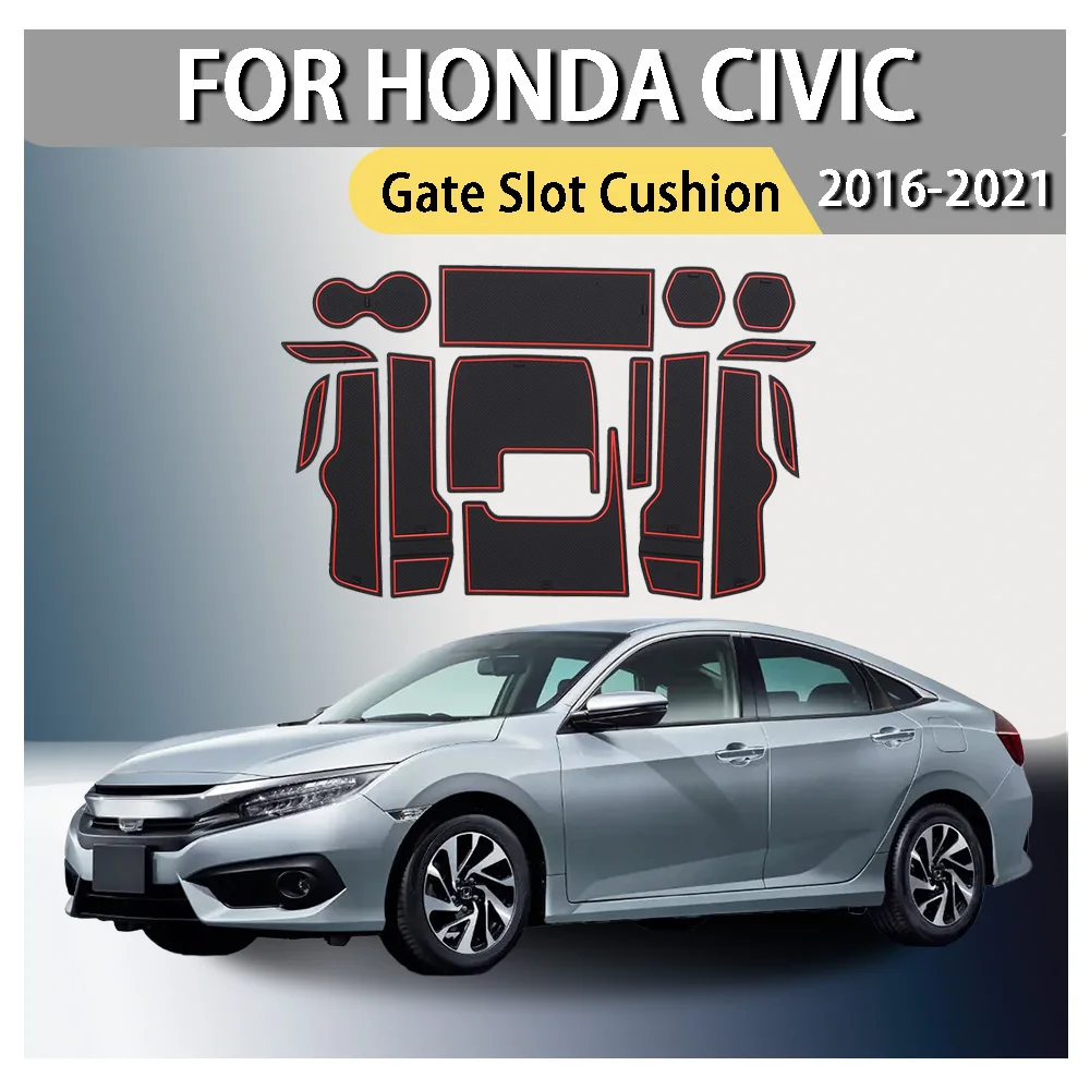 

Car Styling Cars Accessories Gate Slot Cushion For Honda Civic 2016 2017 2018 2019 2020 2021 Car Upgrade