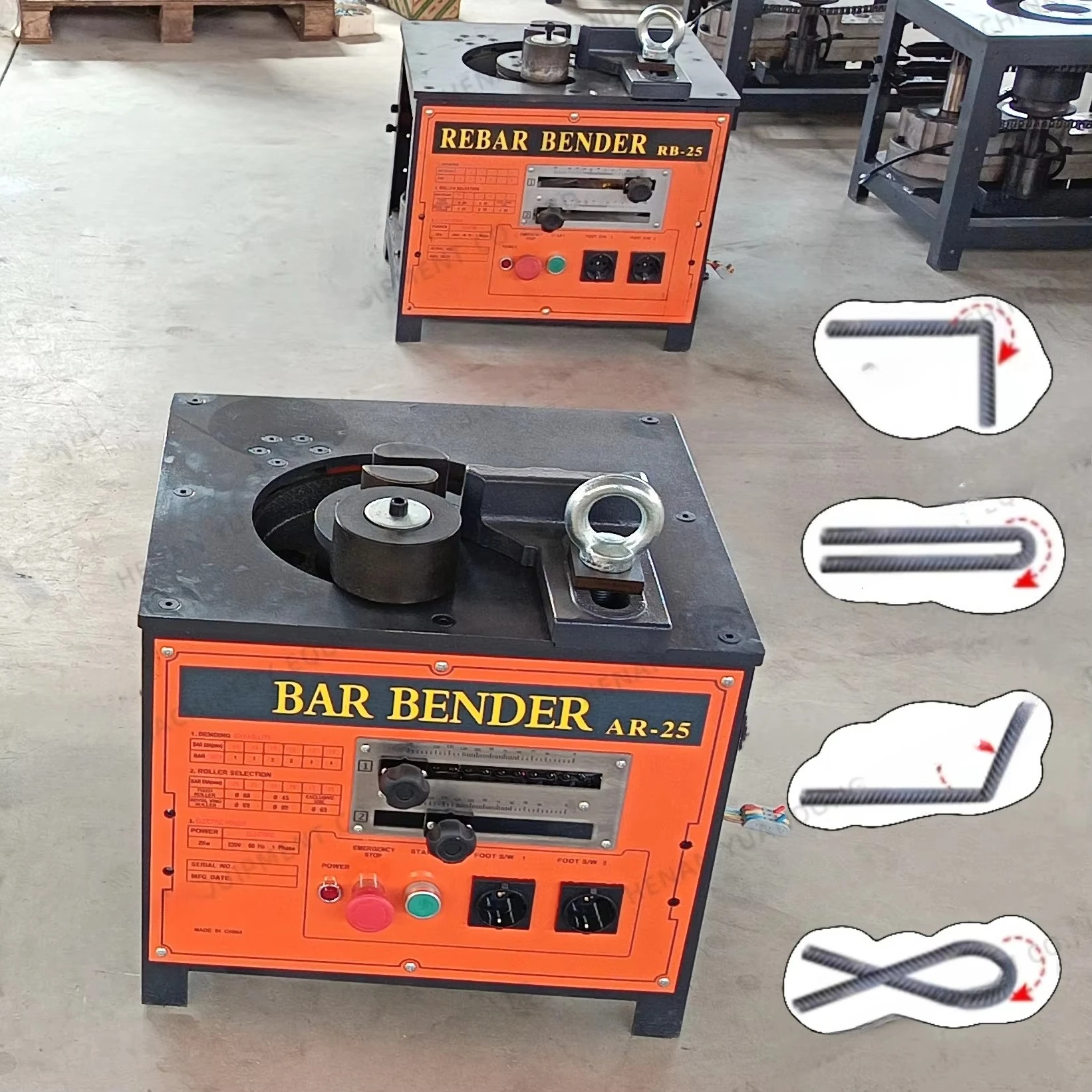 

Станок для гибки арматуры и круглого проката RB-25 110/220В, портативный, легкий, для гибки плоского проката, в продаже