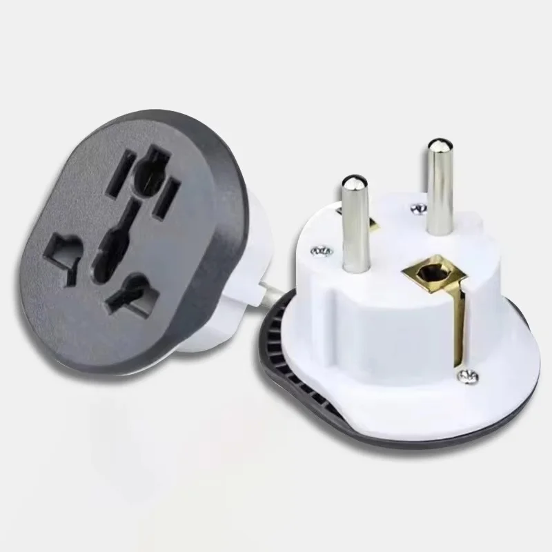 EU Plug Adapter US Plug to EU Plug 16A 250V Travel Adapter Converter 2 Round Korea Socket Universal Portable Wall Socket Adapter