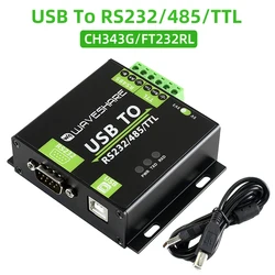 USB to RS232/485/TTL Interface Converter Industrial Isolated with Original FT232RL / CH343G TVS for Windows 10/8/7/XP