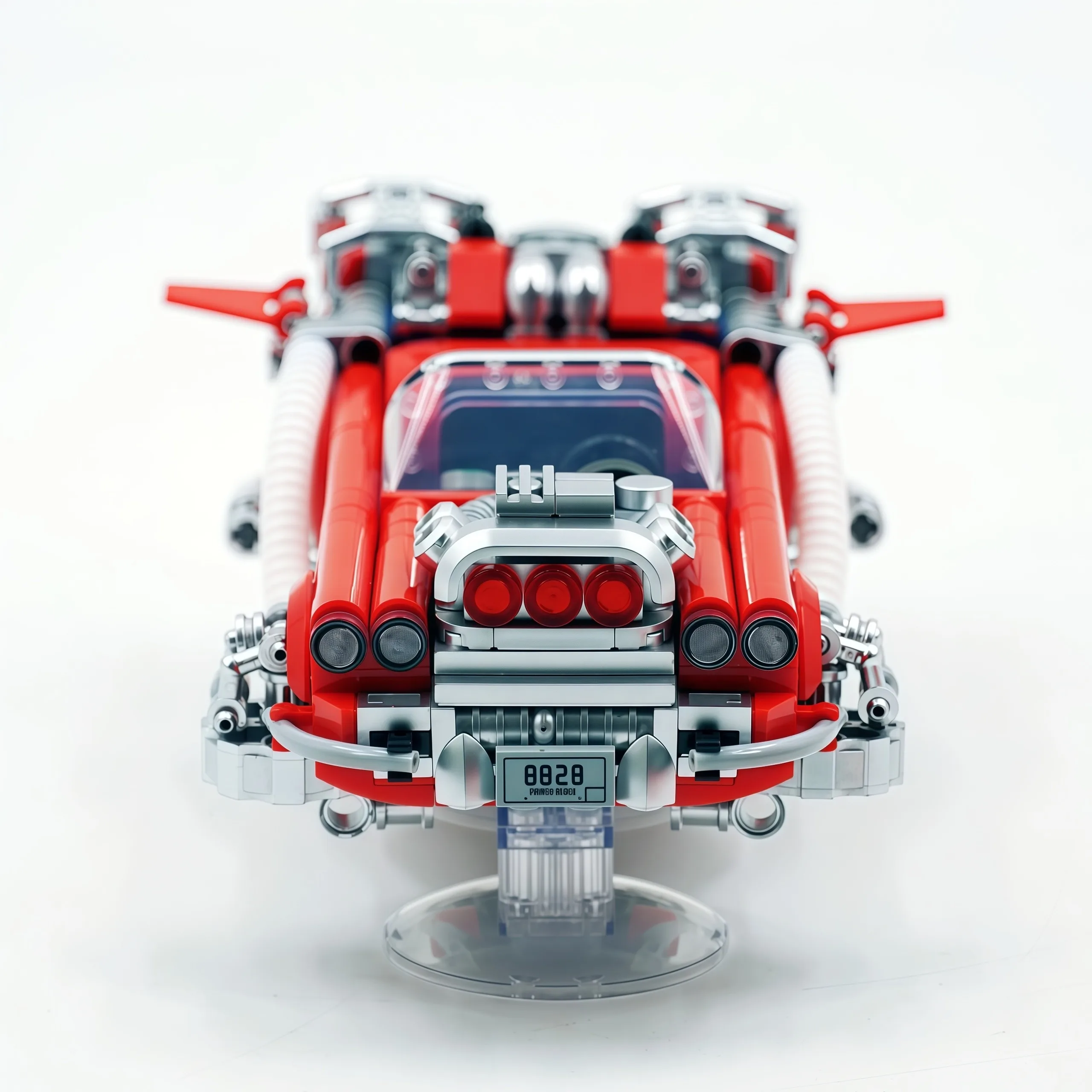 1:32 C1 Red Revival Klocki Konstrukcyjne Seria Powrót do Przyszłości A3 Żółty Model Sportowego Samochodu Kolekcja Zabawek Prezent dla Chłopców