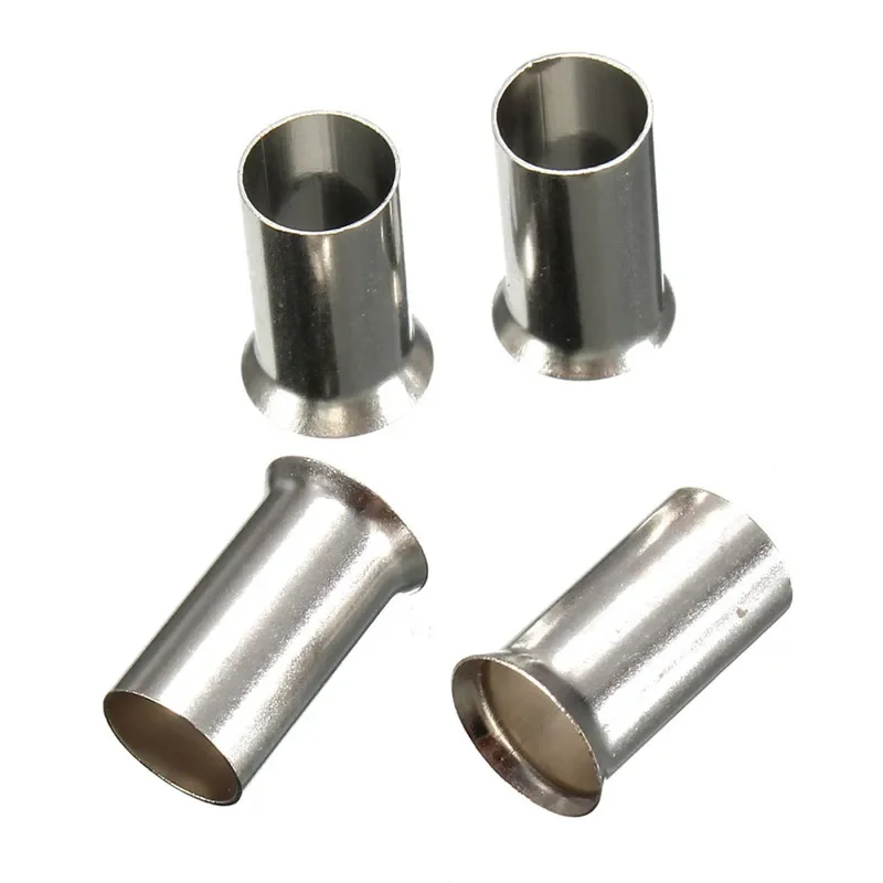 500PCS Non-Insulated Butt Wire Connector Ferrules Electrical Cable Terminal Copper Bare Tinned Crimp Terminal 0.5-6mm2