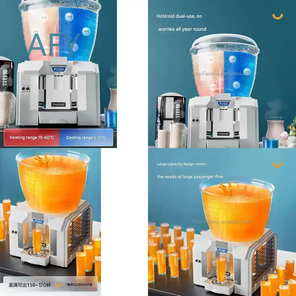 50L CE Certified Commercial Beverage Machine for Hot Drink Milk Tea Blender Cold Juice Dispenser for Cafe Bar Restaurant