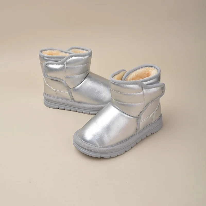 Fashion Girls Shoes 2025 Winter New Kids Boots Comfort Soft Bottom Boys Snow Boot Simple Anti Slip Girls' Ankle Boots Zapatos