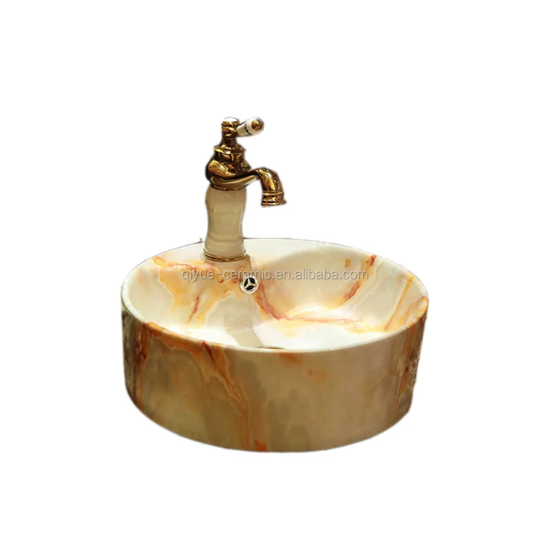 

Новая круглая настольная раковина для ванной комнаты из керамики Platinum Ceramics, имитирующая мрамор